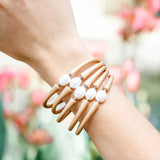 Canvas Jewelry CJ 21994B Bali Freshwater Pearl Silicone Bracelet