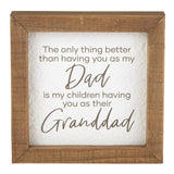 Creative Brands CB Heartfelt All About Dad Framed Tabletop Plaque