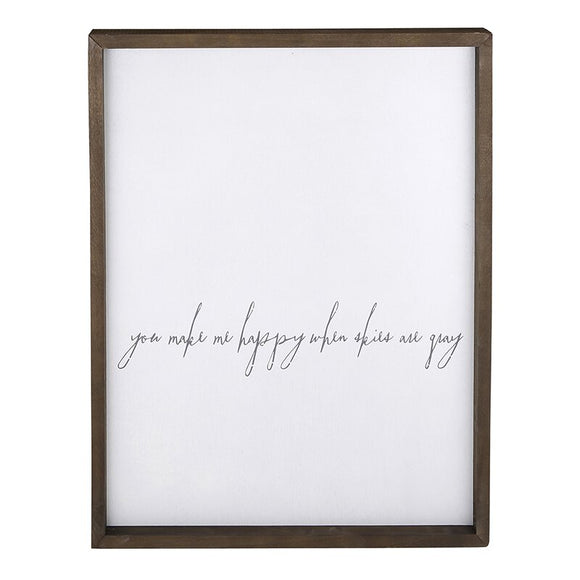 Creative Brands CB G2656 SBDS Face to Face Framed Word Board - Happier