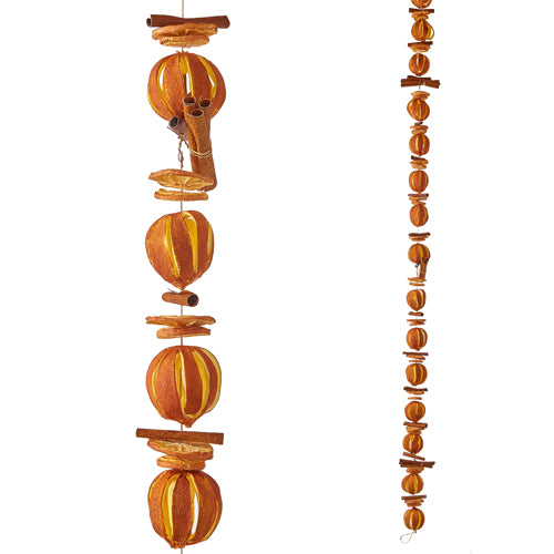 Raz Imports 5.5' Orange & Cinnamon Stick Garland