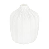 Wing Tai Trading WTT GAS342 Chevron Pattern White Vase