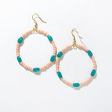 Ink + Alloy IA GZER0100 Glass Bead Hoop Dangle Earrings