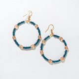 Ink + Alloy IA GZER0100 Glass Bead Hoop Dangle Earrings