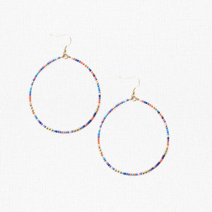 Ink + Alloy IA GZER0400 Seed Bead Hoop Dangle Earrings