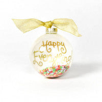 Coton Colors CC Hapev-ORN-TOSS Happy Everything Toss Stripe 100MM Globe Glass Ornament