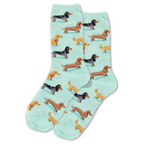 Hot Sox HS HO002120 Women's Dachshund Crew Socks