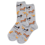 Hot Sox HS HO002120 Women's Dachshund Crew Socks