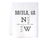 Southern Sisters Home SSH FSTHTLLxx Hometown Long-Lat Towel - 12 Towns