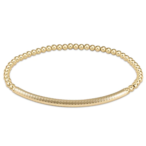 ENEWTON DESIGN ED BBBT3G Bliss Bar Textured 3mm Bead Bracelet - Gold