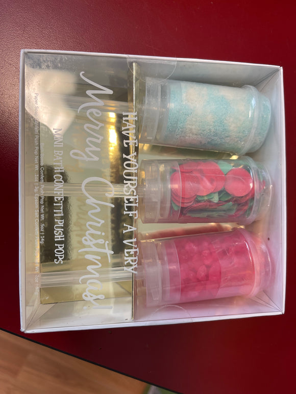 Cait + Co CC AMBHGM Merry Christmas Mini Push Pop Gift Set