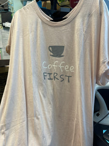 My Coffee Shoppe 60047GMP Coffee First Sleep Shirt (L-XL)
