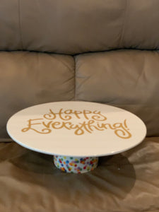 Coton Colors CC CAKE14-TOSS - Toss Happy Everything 14" Cake Stand