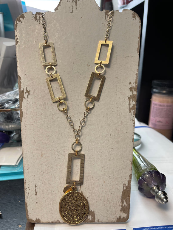 Vibe Jewelry VJ VN.5225-34 Rectangle Necklace
