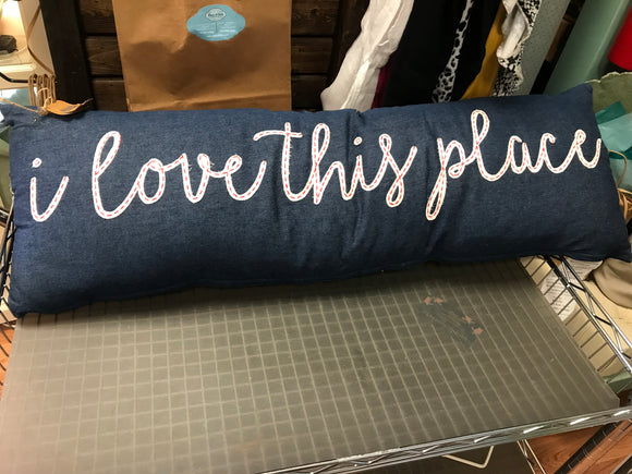 Mud Pie MP 41600054 Love This Place Pillow