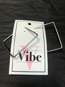 Vibe Jewelry VJ VE3244-10 Silver Open Square Earrings