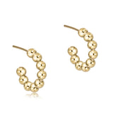 eNewton Design 26 EBECL1PHG2 Beaded Classic 1" Post Hoop - Gold - 3 Sizes