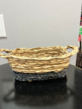 Mud Pie MP 4265504xx Rattan w/Blue Baskets