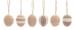 Melrose International MI 62115 Lace/Burlap Egg Ornaments (Box of 6)