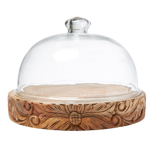 Creative Brands CB J2522 SBDS Large Carved Base with Glass Dome
