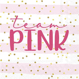 Boston International BI L874800 Luncheon Napkin Team Pink or Blue