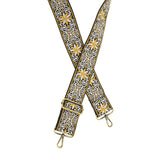 Joy Accessories JA LS016 2" Star Medallion Embroidered Guitar Strap