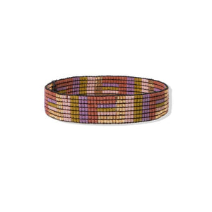 Ink + Alloy IA LXBR0310 Geometric Stripe Small Luxe Stretch Bracelet