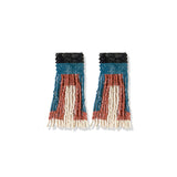 Ink + Alloy IA LXER1300 Color Block Luxe Short Fringe Post Earrings