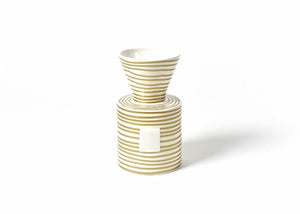 Coton Colors CC MINI-VASE-GLD Gold Stripe Happy Everything Mini Vase