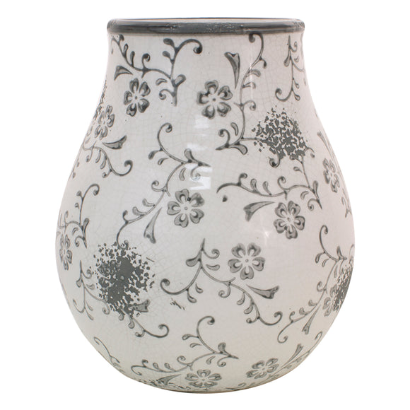 WT Collection WTC PAF07065 Large Distressed Porcelain Vase