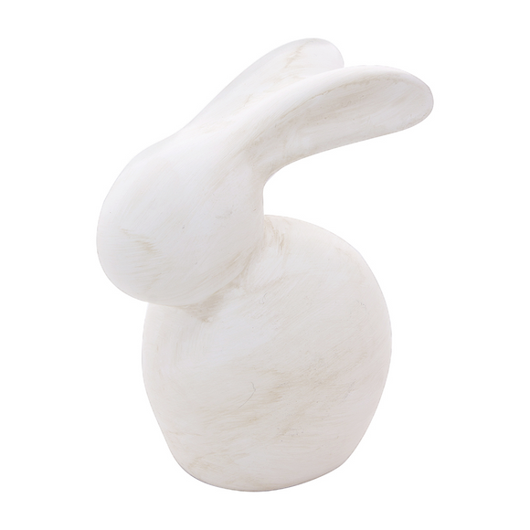 WT Collection WTC PAF11248 Long-eared White Resin Bunny