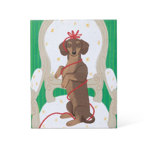 Park Hill Collection PHC XWA20021 Holiday Dachshund Canvas Print
