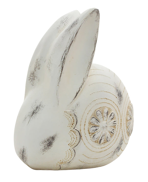 WT Collection WTC RAF24013 Daisy-Engraved Resin Bunny