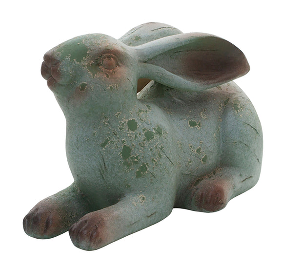 WT Collection WTC RAF24088 Gray & Green Sitting Resin Bunny