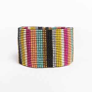 Ink + Alloy IA SBBR0301MU Muted Multi Stripe Stretch Bracelet - 1.5"