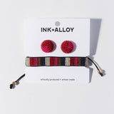 Ink + Alloy IA SBCS0100 Carded Set Post Earring & Half Circle Friendship Bracelet