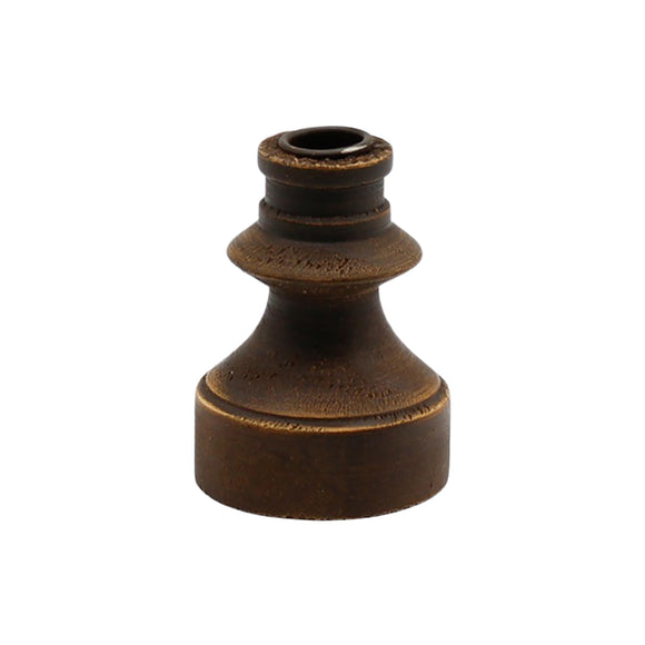 Wing Tai Trading WTT WAF34074 Black Distressed Wood Taper Holder