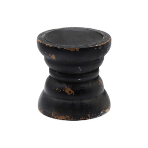 Wing Tai Trading WTT WAF34099 Black Wood Pillar Holder