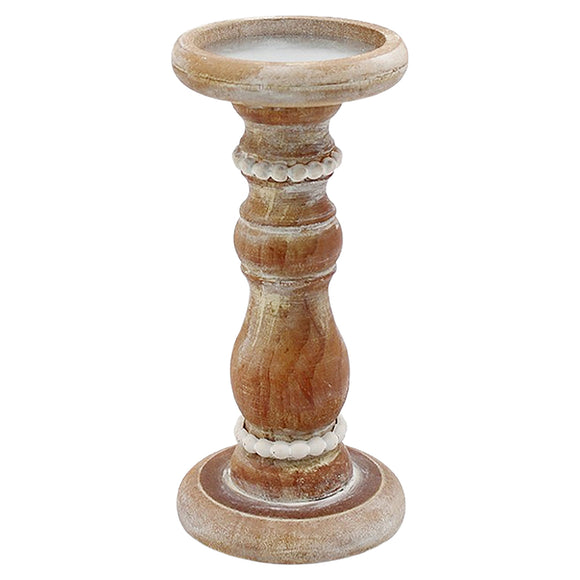 Wing Tai Trading WTT WAF34151 Large Wood Candle Holder