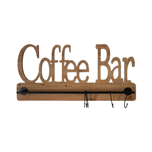 WT Collection WTC WAF34671 Coffee Bar Cutout Sign with Hooks