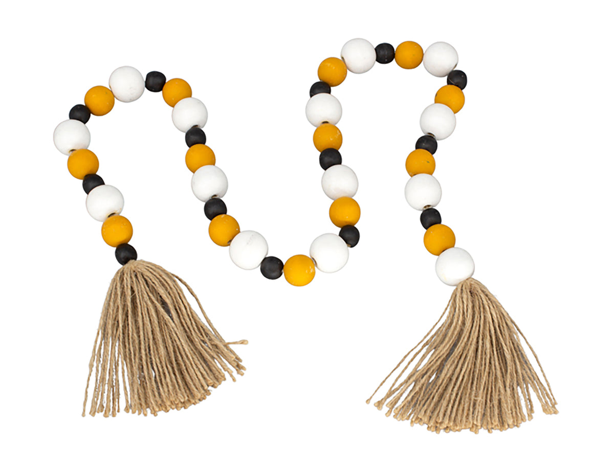 WT Collection WTC WAQ24728 Black Orange & White Bead Garland – Piper ...