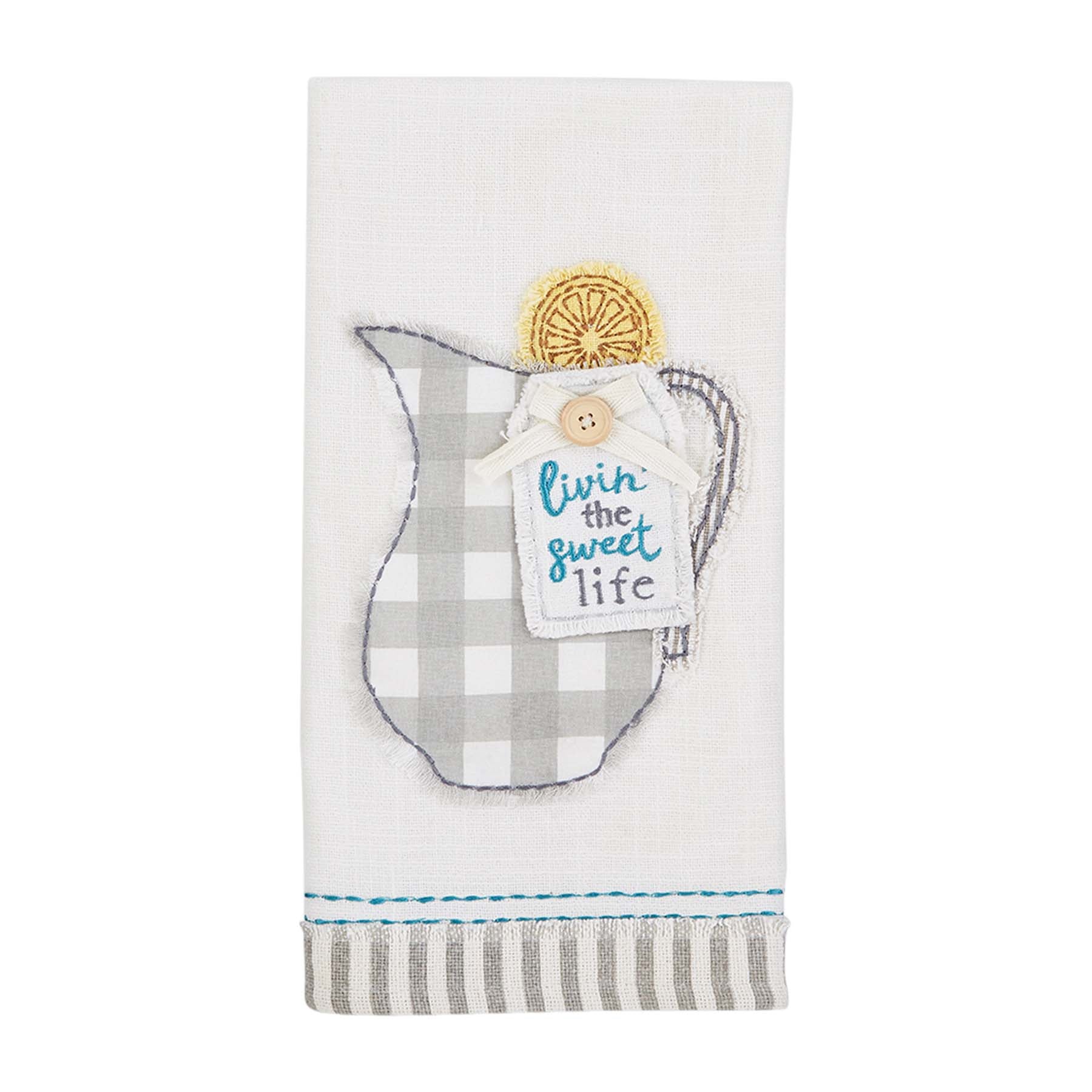 Mud Pie Embroidered Sequin Summer Beach Dish Towel Collection 26