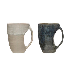 Creative Co-Op CCOP DF2769A 4-1/4" Round x 5" H Stoneware Mug