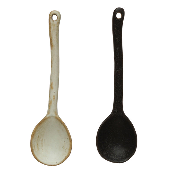 Creative Co-Op CCOP DF4301A Stoneware Spoon with Glaze