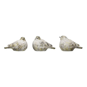 Creative Co-Op CCOP DF4669A Resin Bird with Cement Moss Finish