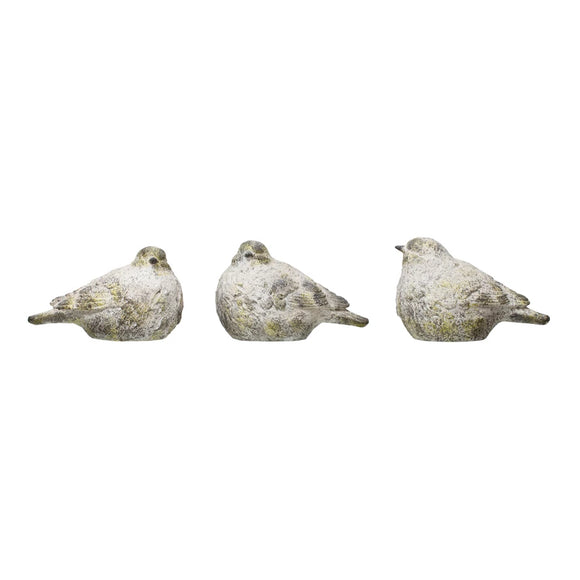 Creative Co-Op CCOP DF4669A Resin Bird with Cement Moss Finish