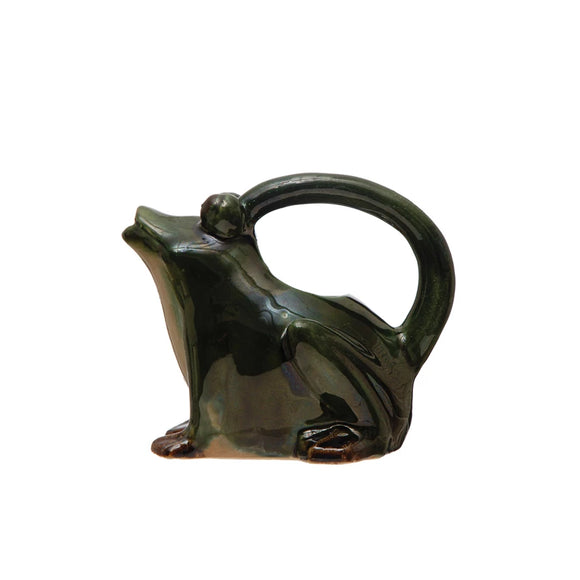 Creative Co-Op CCOP DF7743 32 oz. Stoneware Frog Watering Pitcher
