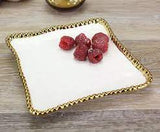 Pampa Bay PB CER-2257-WG Porcelain Square Appetizer/Dessert Plate