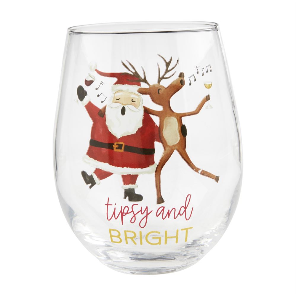 Mud Pie MP 44600077xx Christmas Drinking Wine Glasses – Piper Lillies Gift  Shoppe