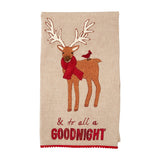 Mud Pie MP 41500233 Embroidered Christmas Towel