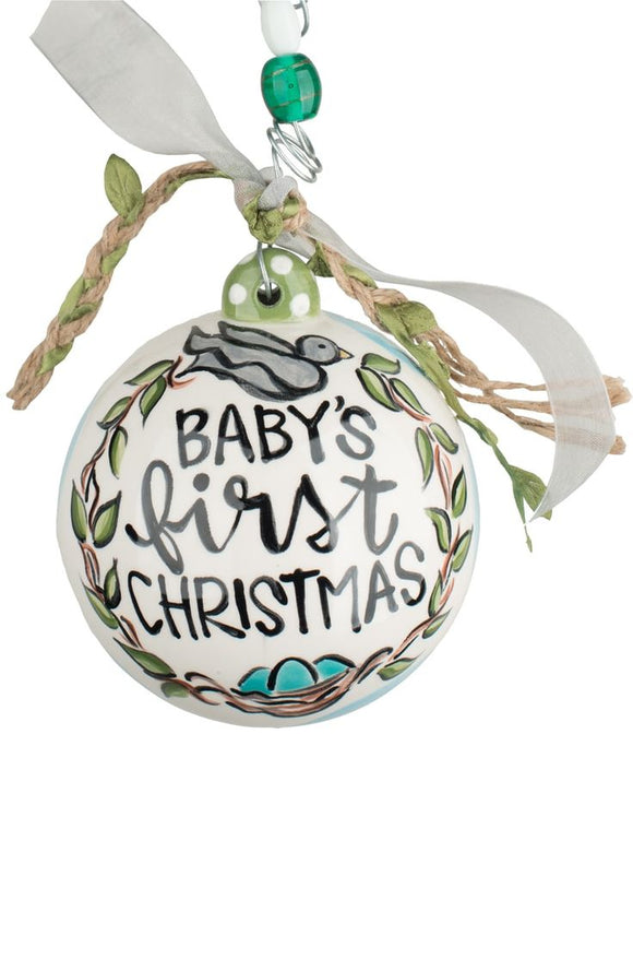 Glory Haus GH 20100104 Baby's First Christmas Blue Ornament